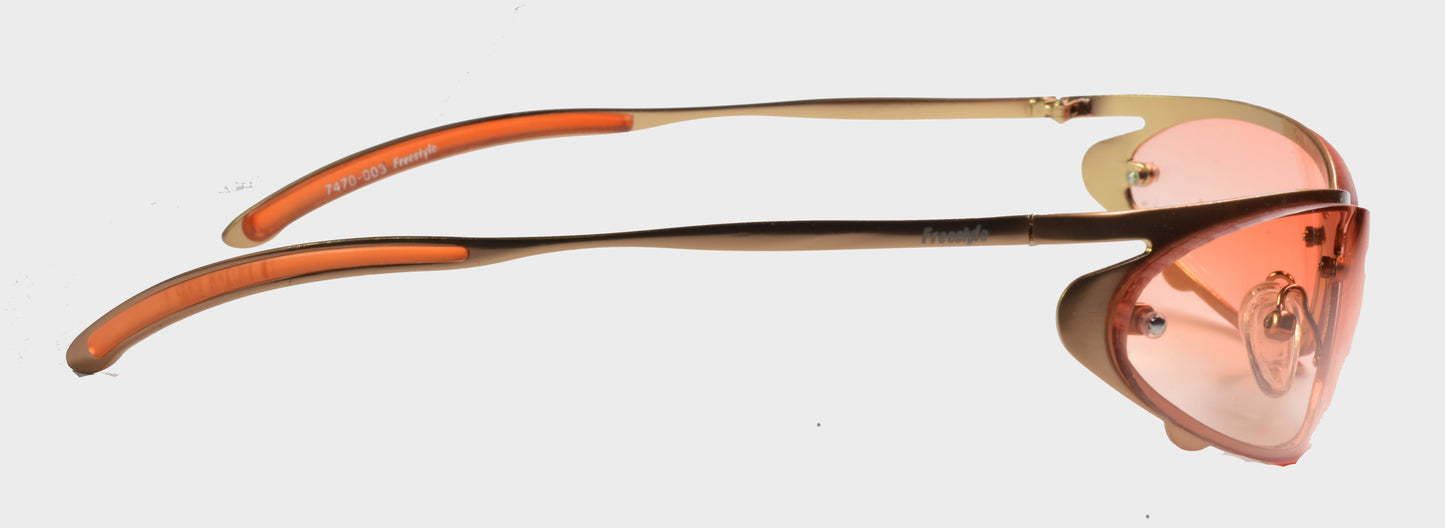 Freestyle Freizeit Sonnenbrille silber mit orange