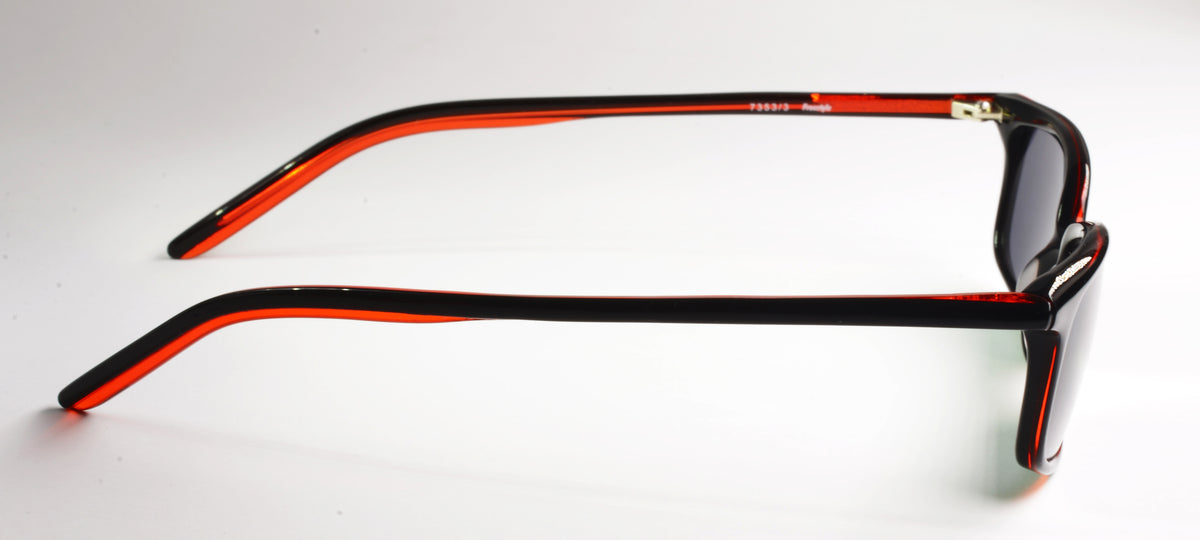 Freestyle Sonnenbrille 7353/3 mit schwarz-braunem Bicolor-Rahmen und graublauen Gläsern – weitere Ansicht