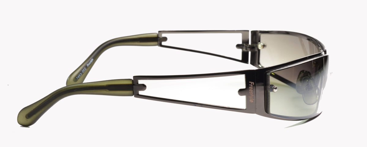 Freestyle Sport-Sonnenbrille 7463-002 mit dunkelanthrazitfarbenem Metallrahmen und dunkelgrünen Gläsern – weitere Ansicht