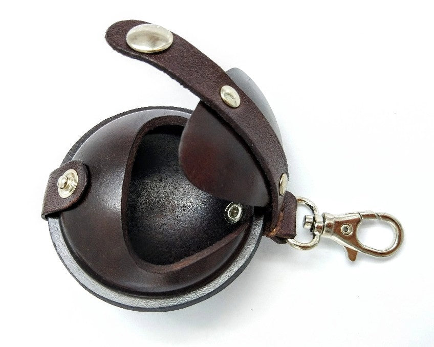 Relict Lederbörse Classic "70mm" mit Karabiner dunkelbraun