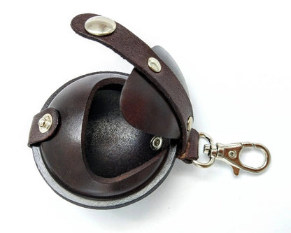 Relict Lederbörse Classic "70mm" mit Karabiner dunkelbraun