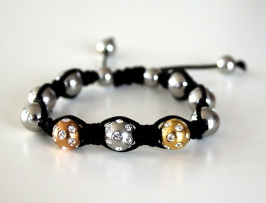 Relict Shamballa Edelstahl Bicolor grosse Kugeln