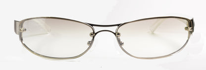 Unisex-Brille Freestyle 7471-001 mit silberner Metallfront und klaren Gläsern