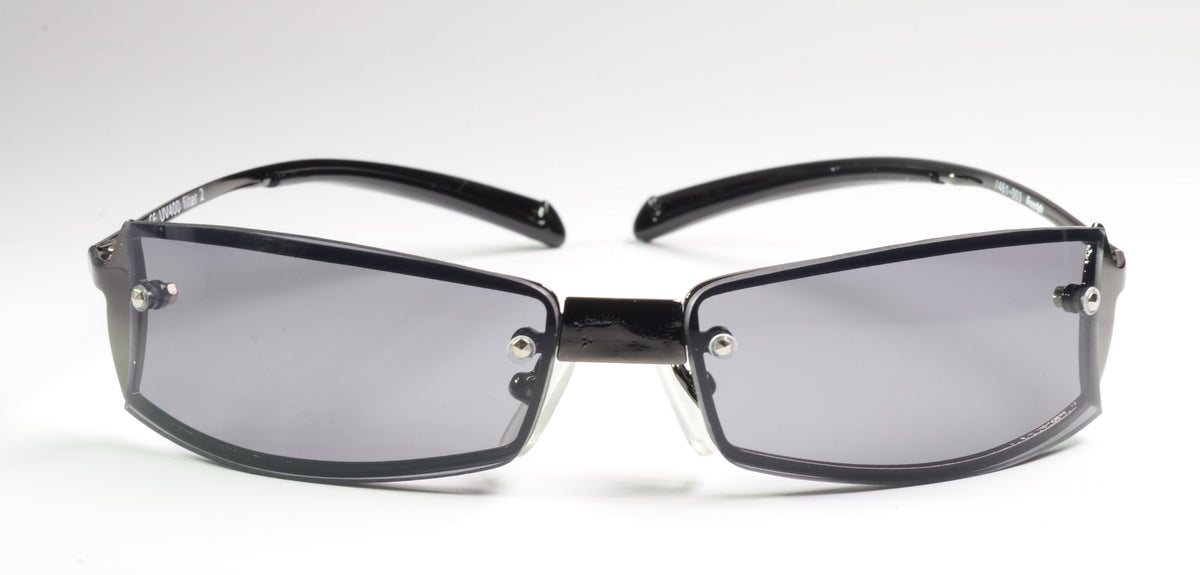 Unisex-Sonnenbrille Freestyle 7461-003 mit schwarzem Metallrahmen und dunkelgrauen Gläsern