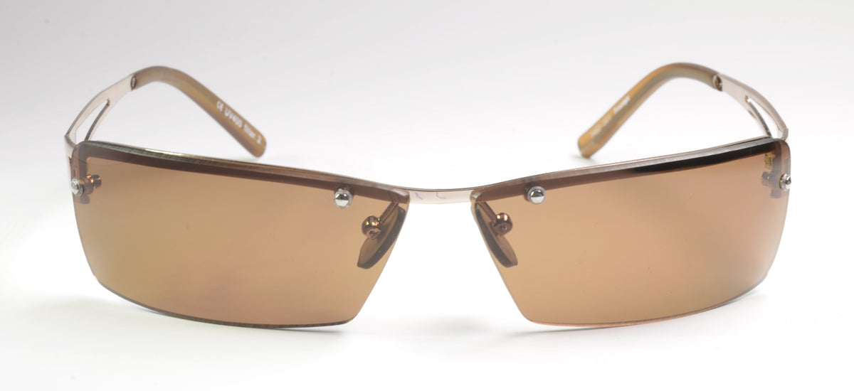 Unisex-Sonnenbrille Freestyle 7462-001 mit goldfarbenem Metallrahmen und braunen Gläsern