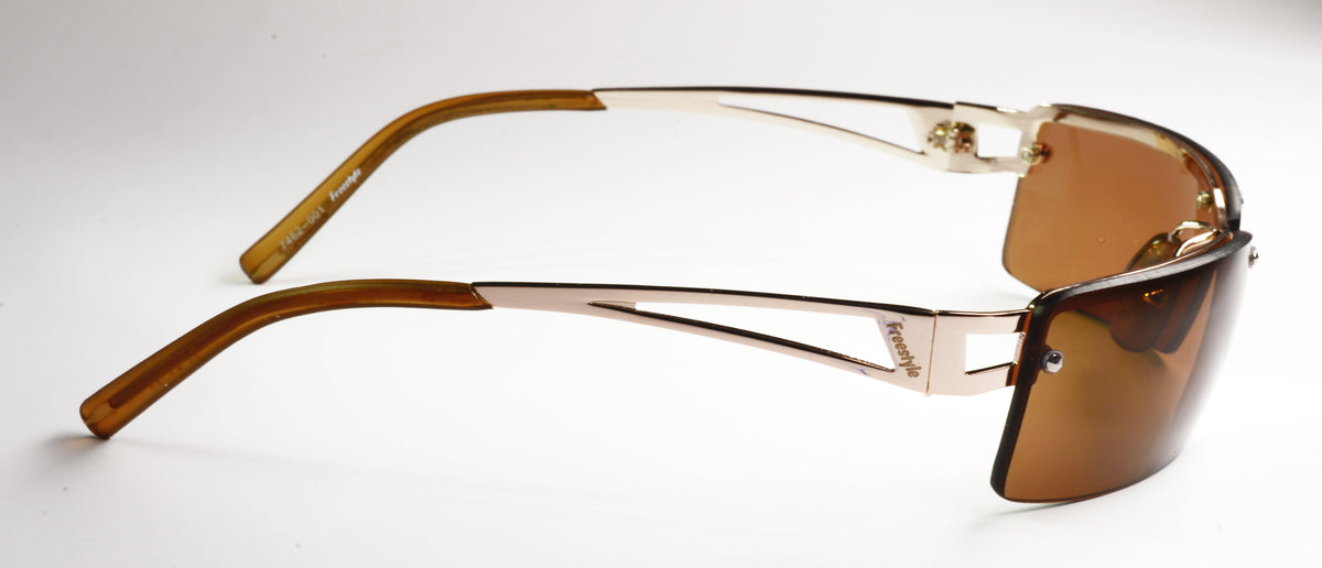 Freestyle Sonnenbrille 7462-001 mit goldfarbenem Metallrahmen und braunen Gläsern – weitere Ansicht