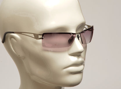 Freestyle Sonnenbrille 7462-002 mit silbernem Metallrahmen und Gläsern in Aubergine