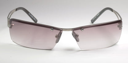 Unisex-Sonnenbrille Freestyle 7462-002 mit silbernem Metallrahmen und Gläsern in Aubergine