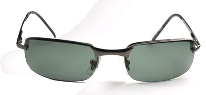 Unisex-Sonnenbrille Freestyle 7464-001 mit anthrazitfarbenem Metallrahmen und dunkelgrünen Gläsern