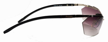 Freestyle Sonnenbrille 7466-001 mit verchromtem Rahmen, schwarzen Bügeln und grauem Verlaufsglas – weitere Ansicht
