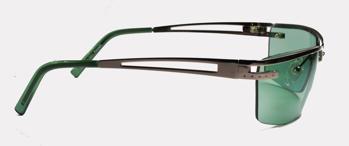 Freestyle Sonnenbrille 7469-001 mit silbernem Metallrahmen und grün getönten Gläsern – weitere Ansicht