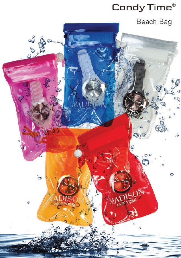 Wasserdichte BeachBag als Verpackung der Madison New York Candy Time Neon U4503-51