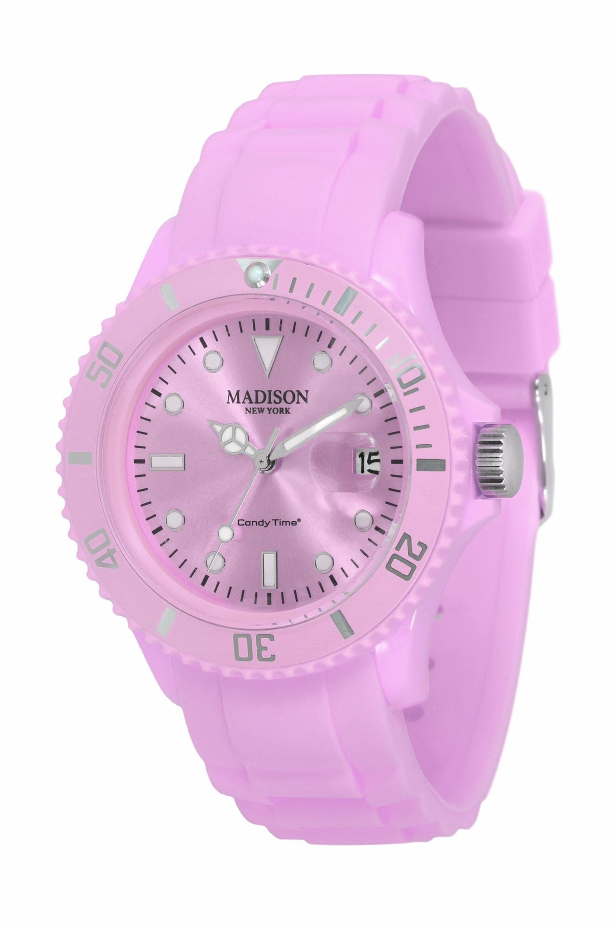 Madison New York Candy Time Sorbet U4167-24 Damenuhr in Lila mit Silikonarmband