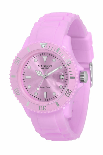 Madison New York Candy Time Sorbet U4167-24 Damenuhr in Lila mit Silikonarmband