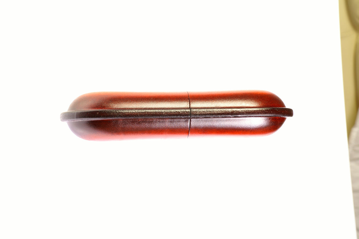 Relict Leder-Brillenetui Orange antik – handgefertigt
