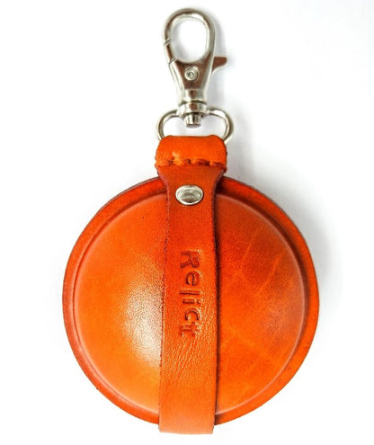 Orange Relict Classic Lederbörse mit Karabiner, Rückseite