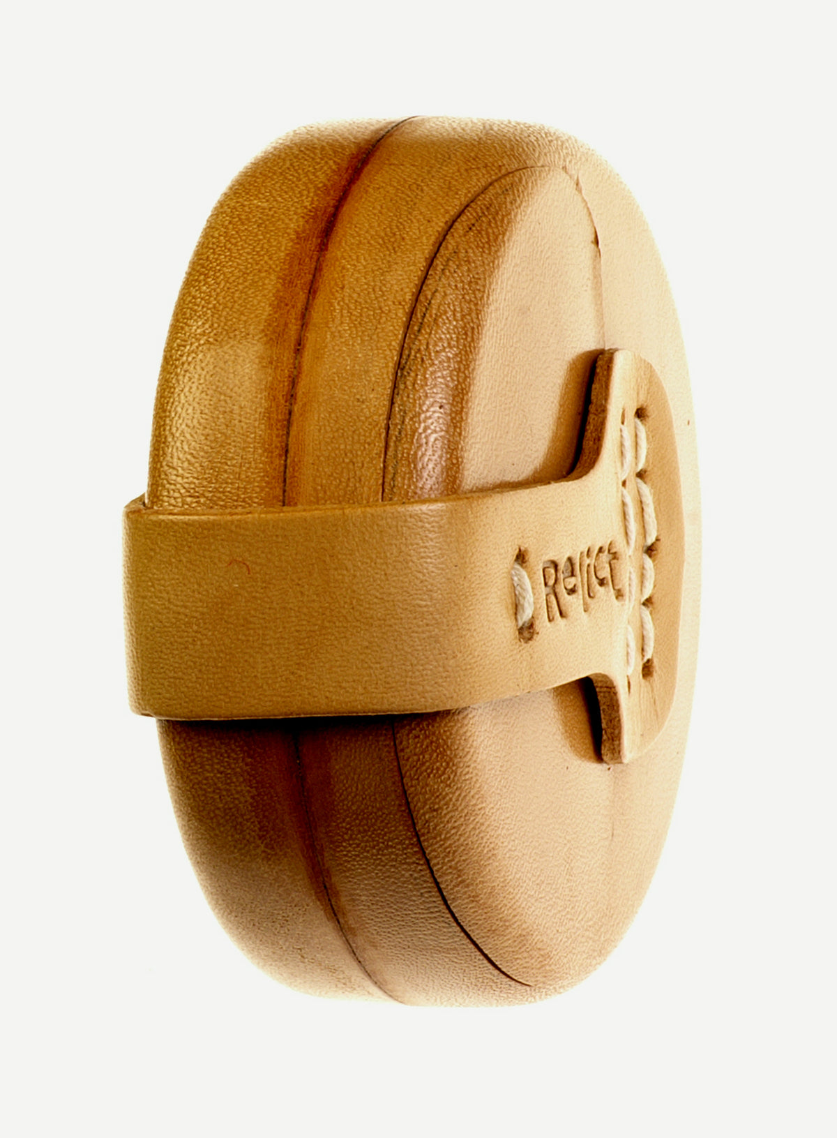 Relict Roundbox Natur, 60 mm Durchmesser – Münzbox aus Hartleder