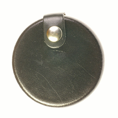 Relict Leder Roundbox in Schwarz – runde Hartleder-Box, handgefertigt