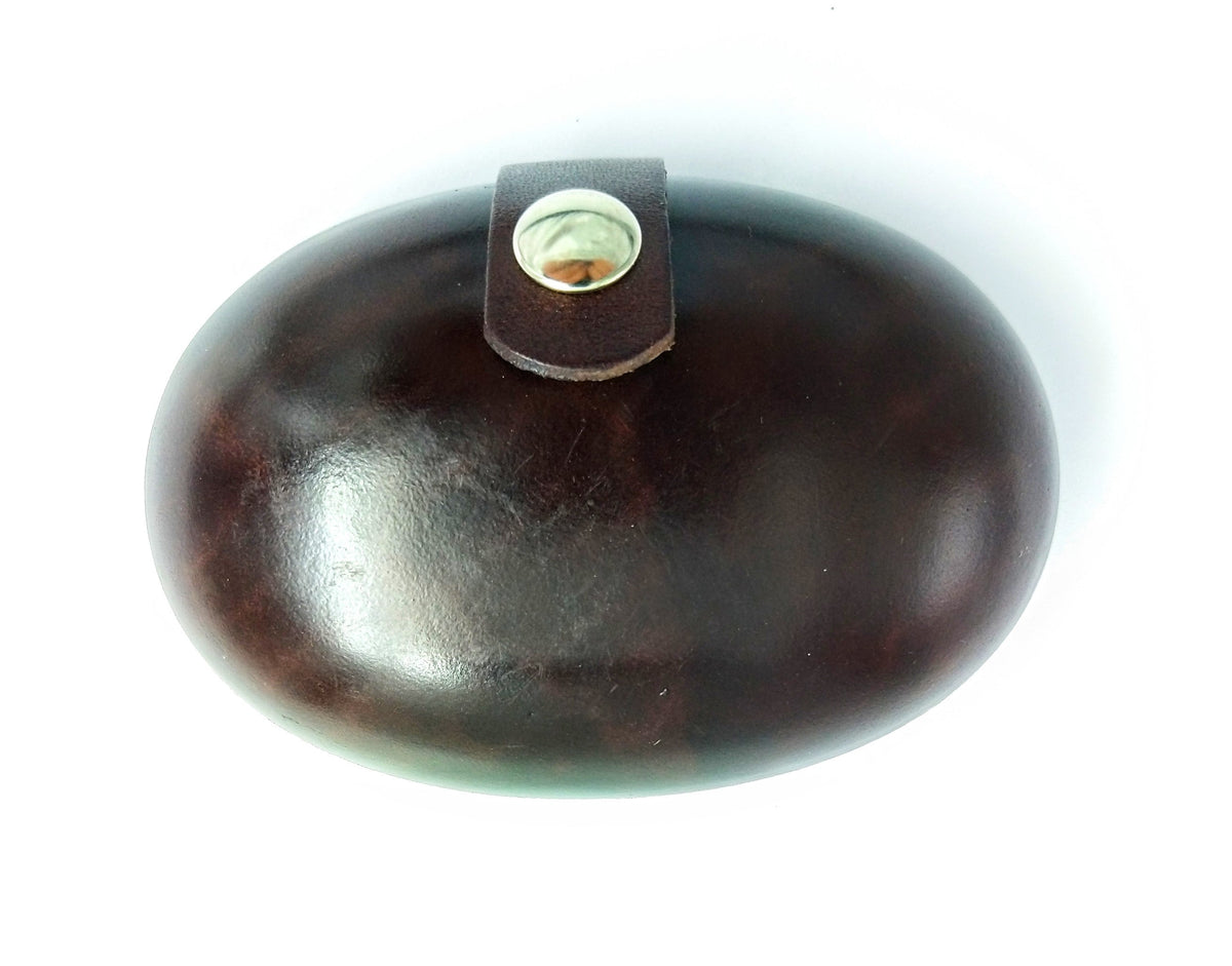 Relict Portemonnaie Oval aus Hartleder in Dunkelbraun