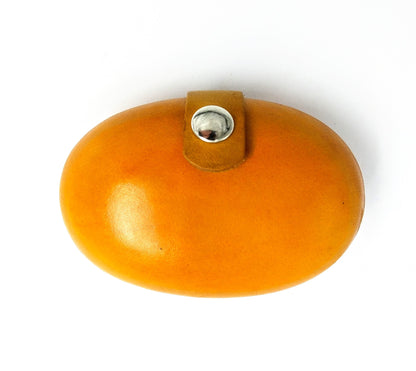 Relict Portemonnaie Oval aus Hartleder in Gelb