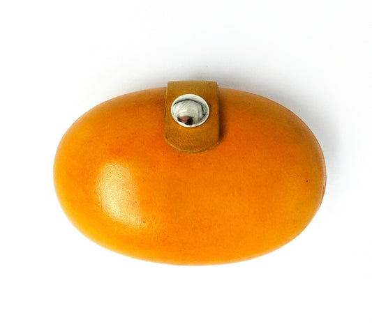 Relict Portemonnaie Oval aus Hartleder in Gelb