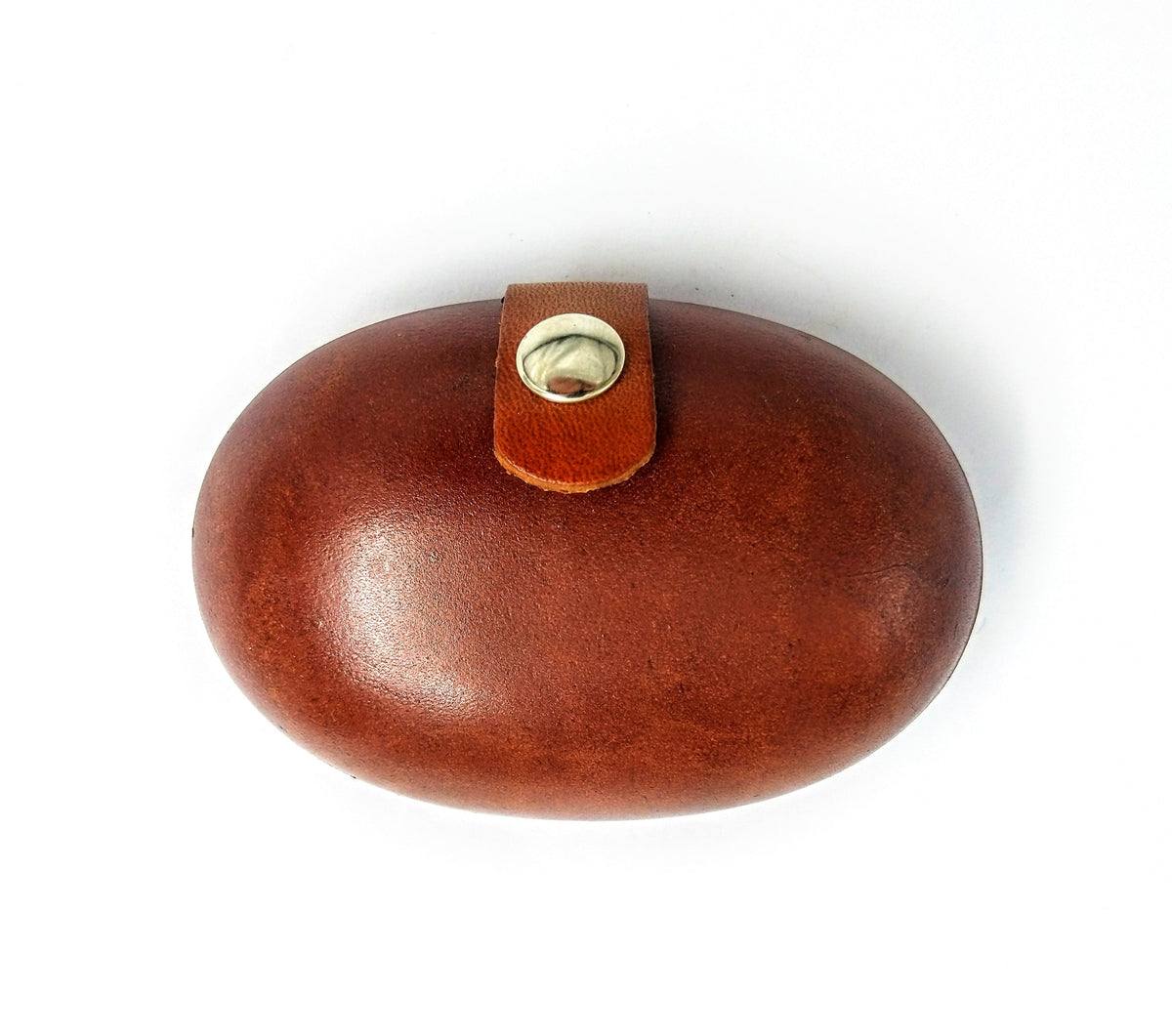 Relict Portemonnaie Oval aus Hartleder in Hellbraun