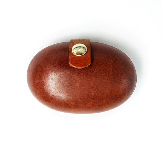 Relict Portemonnaie Oval aus Hartleder in Hellbraun