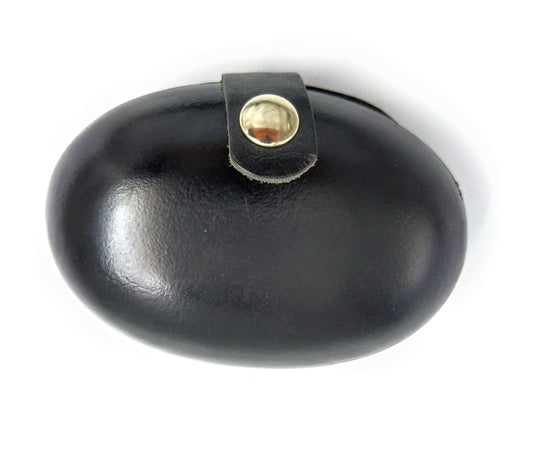 Relict Portemonnaie Oval aus Hartleder in Schwarz