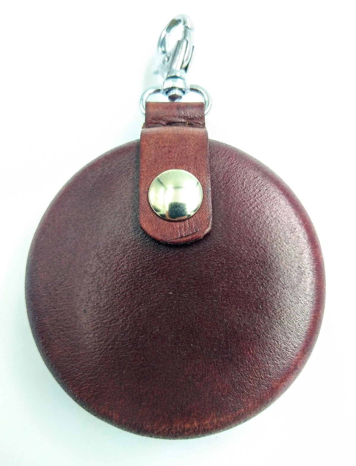 Relict Leder Rundbox mit Karabiner in Hellbraun