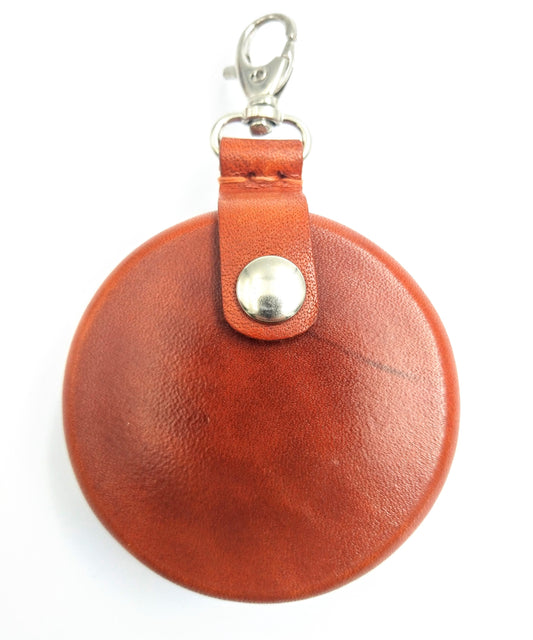 Relict Leder Rundbox mit Karabiner in Orange