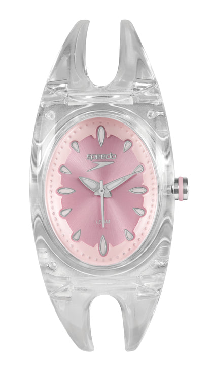 Speedo Bangle ISD-50592 analoge Damenuhr in transparentem Rosa