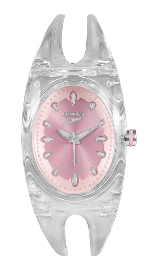 Speedo Bangle ISD-50592 analoge Damenuhr in transparentem Rosa