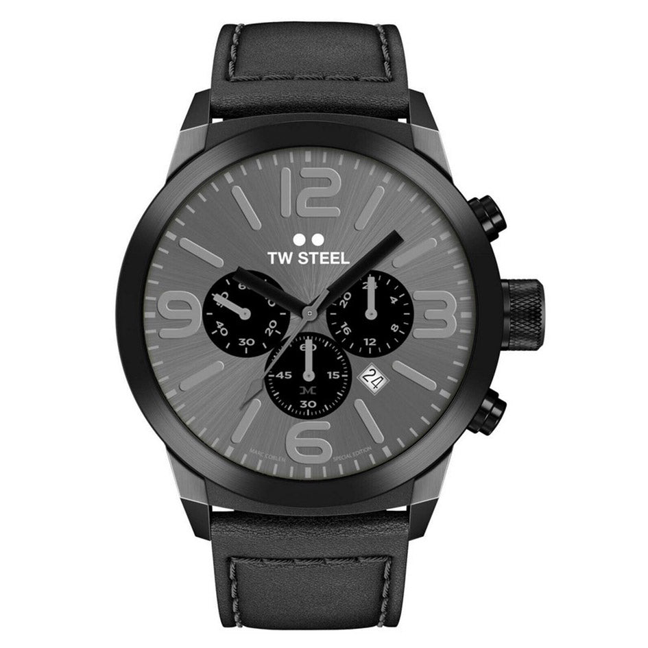 TW Steel Marc Coblen Edition TWMC18 Herren-Chronograph in Black IP – Vorderansicht