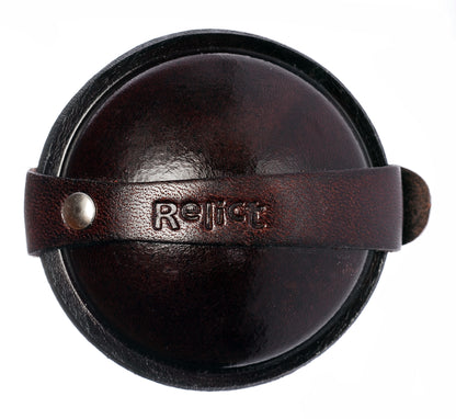 Relict Hartlederbörse Classic "70mm" dunkelbraun