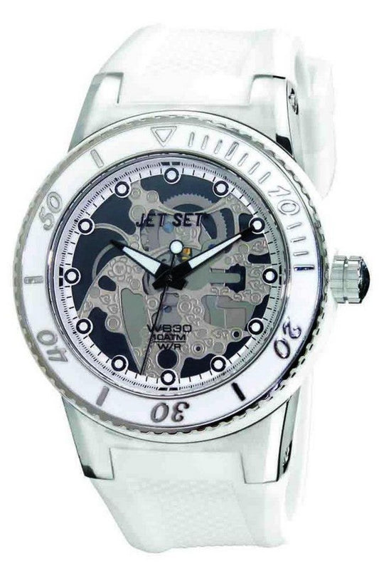 Jet Set Herrenuhr Skeleton 46mm in white