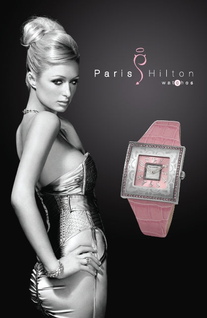 Paris Hilton Uhren "Big Square" mit Krokobändern