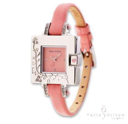 Paris Hilton Uhren "Small Square" mit Lederarmband