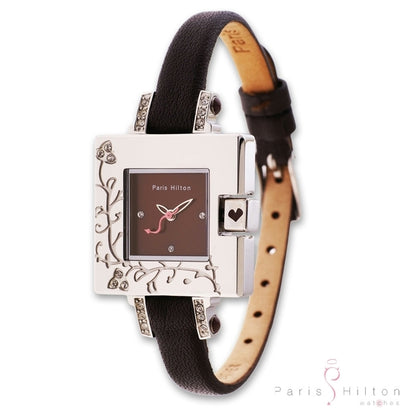 Paris Hilton Uhren "Small Square" mit Lederarmband