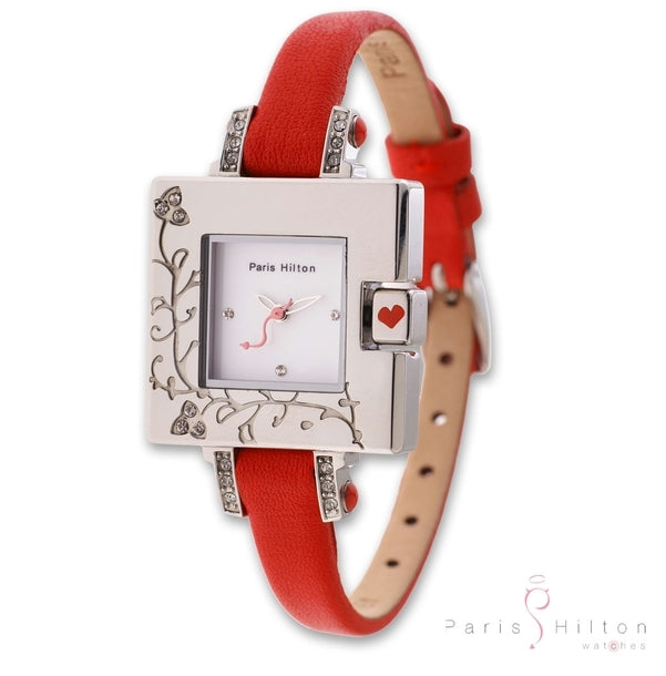 Paris Hilton Uhren "Small Square" mit Lederarmband