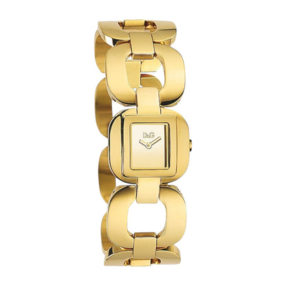 Dolce & Gabbana Golden Dream Deluxe DW0712 vergoldete Damenuhr mit Bracelet und goldenem Zifferblatt