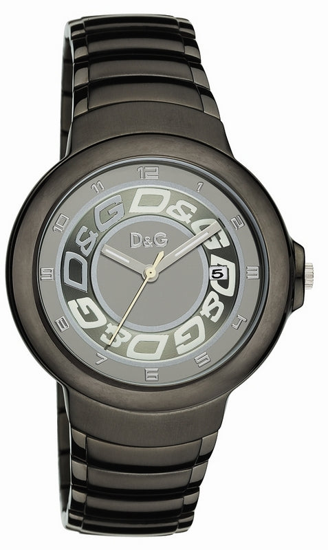 Dolce & Gabbana Mole DW0249 schwarze Herrenuhr mit IP-beschichtetem Edelstahlarmband