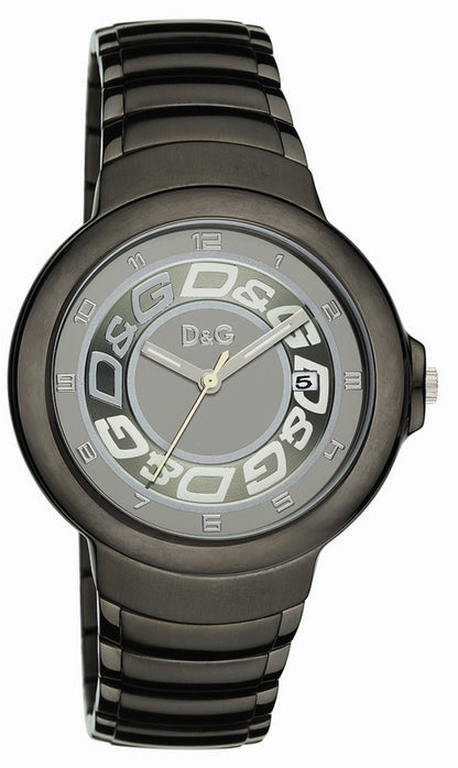 Dolce & Gabbana Mole DW0249 schwarze Herrenuhr mit IP-beschichtetem Edelstahlarmband