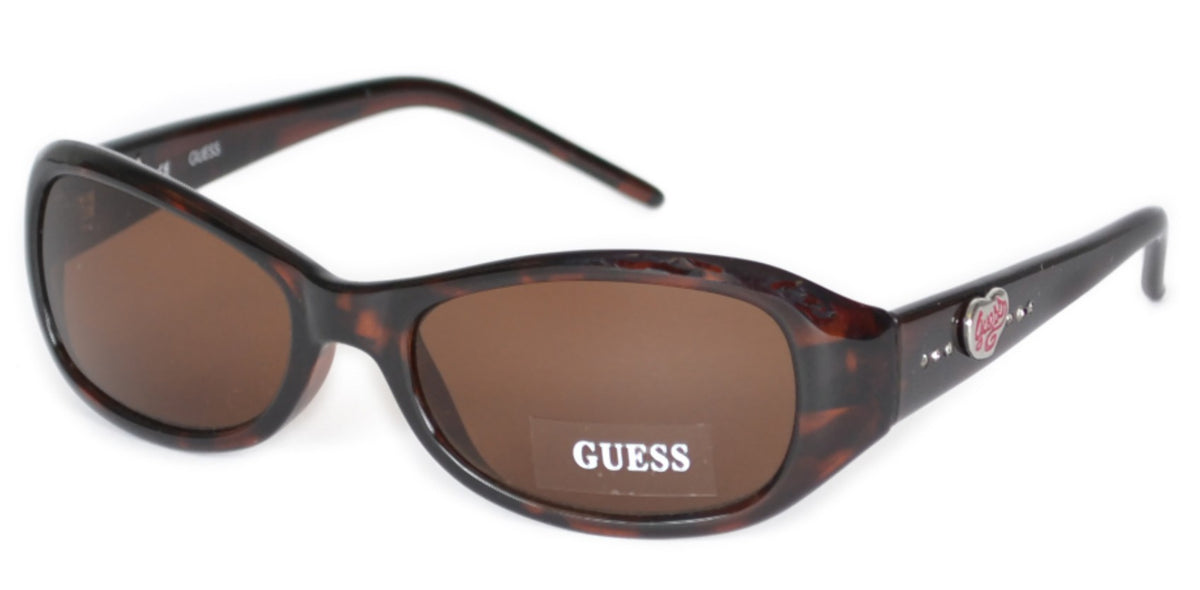 Guess GU T-107 Damen-Sonnenbrille Havanna mit weissen Strasssteinen