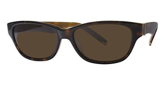 Karl Lagerfeld KL 604S-017 Sonnenbrille in Havanna-Braun mit goldfarbenem KL-Gelenk