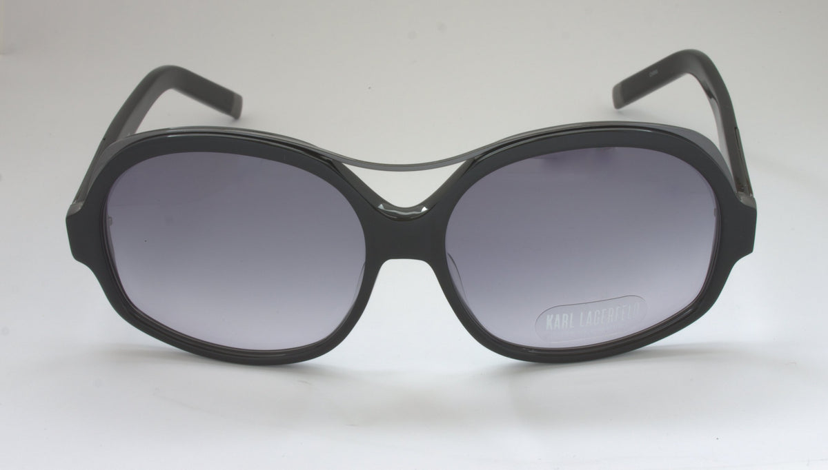 Karl Lagerfeld KL 606S-001 Schwarz mit violetten Verlaufsgläsern, Frontansicht