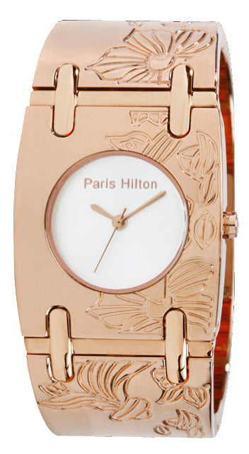Paris Hilton Bangle 138.4460.60 in Roségold mit weissem Zifferblatt