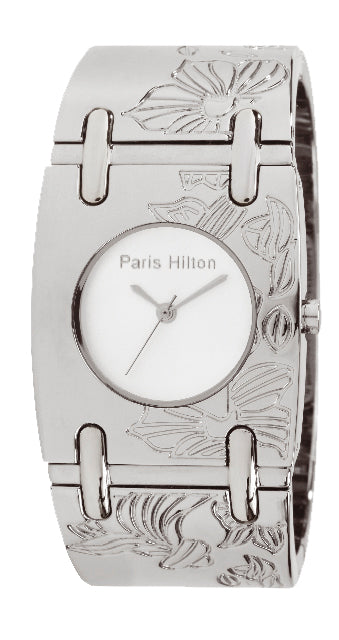 Paris Hilton Bangle 138.4466.60 Armreif-Uhr in Silber mit weissem Zifferblatt