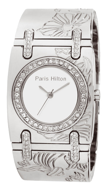 Paris Hilton Bangle 138.4468.60 Armreif-Uhr in Silber mit Swarovski-Lünette