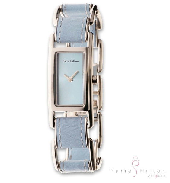 Paris Hilton Charms 138.4319.99 Damenuhr mit hellblauen Leder-Einsätzen