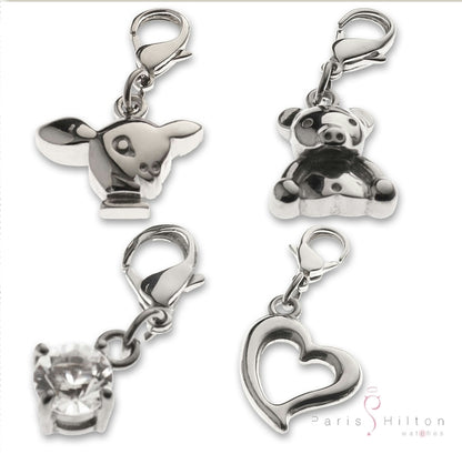 Paris Hilton Charms – die vier Charm-Anhänger mit Karabiner